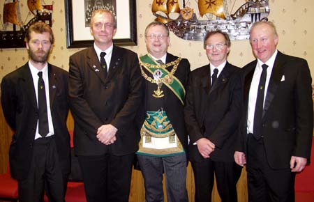 Some Brethren from St. Andrew 518 with the Grand Master Mason